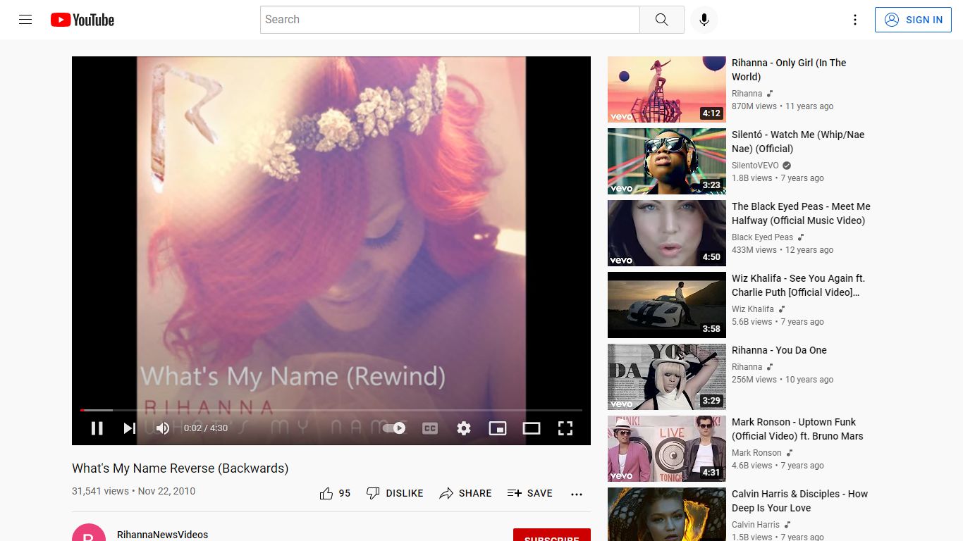 What's My Name Reverse (Backwards) - YouTube